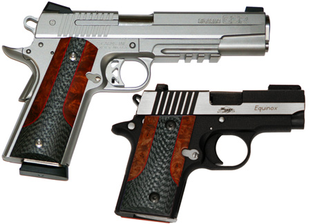 Equinox and SIG handguns